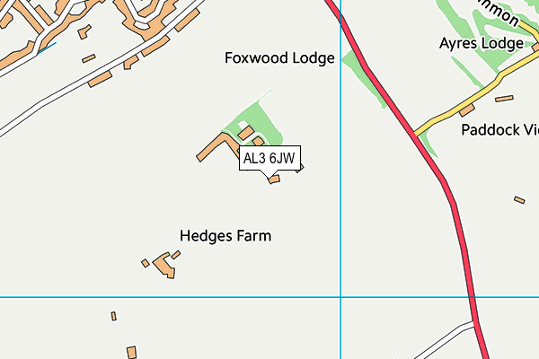 AL3 6JW map - OS VectorMap District (Ordnance Survey) AL3 6JW map - OS VectorMap District (Ordnance Survey)