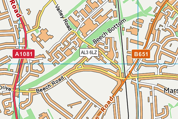 AL3 6LZ map - OS VectorMap District (Ordnance Survey) AL3 6LZ map - OS VectorMap District (Ordnance Survey)