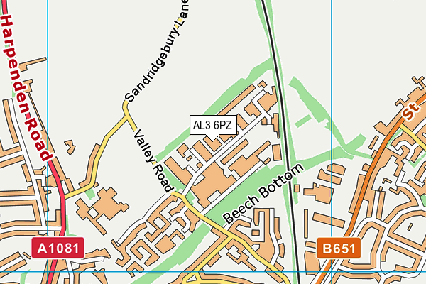 AL3 6PZ map - OS VectorMap District (Ordnance Survey) AL3 6PZ map - OS VectorMap District (Ordnance Survey)