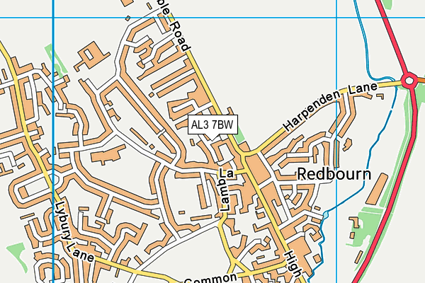 AL3 7BW map - OS VectorMap District (Ordnance Survey) AL3 7BW map - OS VectorMap District (Ordnance Survey)