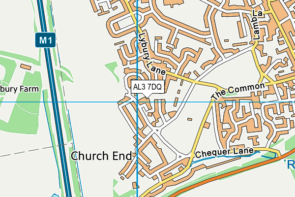 AL3 7DQ map - OS VectorMap District (Ordnance Survey) AL3 7DQ map - OS VectorMap District (Ordnance Survey)