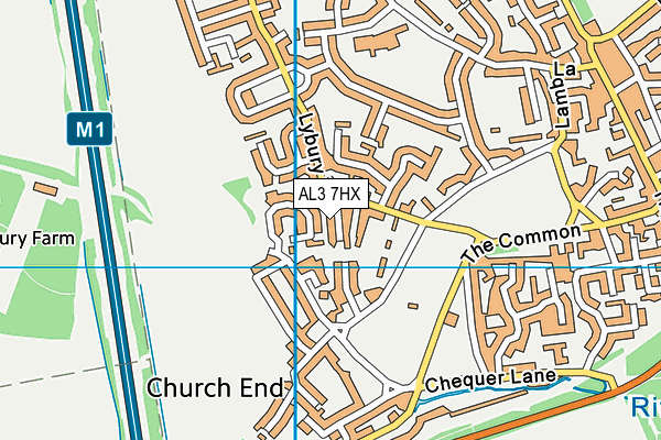 AL3 7HX map - OS VectorMap District (Ordnance Survey) AL3 7HX map - OS VectorMap District (Ordnance Survey)