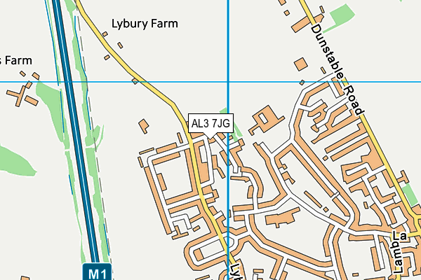 AL3 7JG map - OS VectorMap District (Ordnance Survey) AL3 7JG map - OS VectorMap District (Ordnance Survey)
