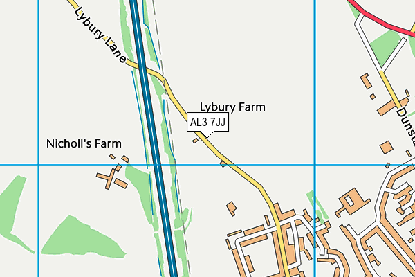 AL3 7JJ map - OS VectorMap District (Ordnance Survey) AL3 7JJ map - OS VectorMap District (Ordnance Survey)
