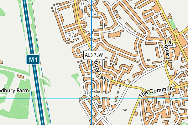 AL3 7JW map - OS VectorMap District (Ordnance Survey) AL3 7JW map - OS VectorMap District (Ordnance Survey)