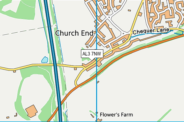 AL3 7NW map - OS VectorMap District (Ordnance Survey)