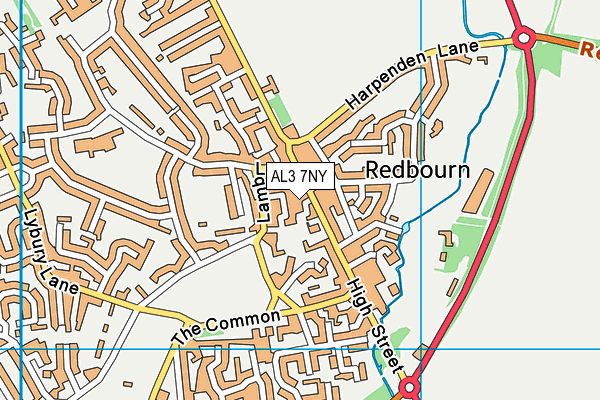 AL3 7NY map - OS VectorMap District (Ordnance Survey)