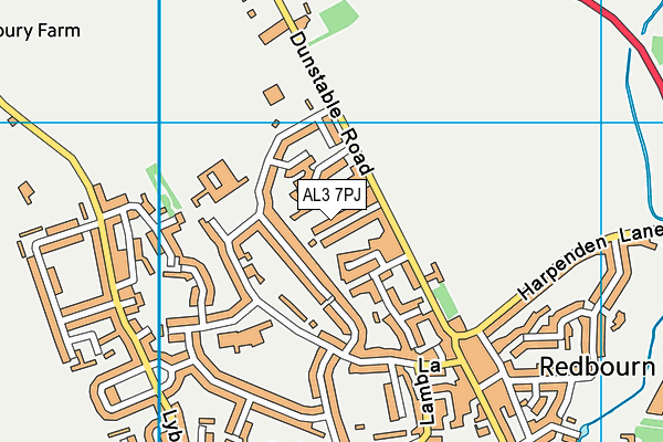 AL3 7PJ map - OS VectorMap District (Ordnance Survey) AL3 7PJ map - OS VectorMap District (Ordnance Survey)