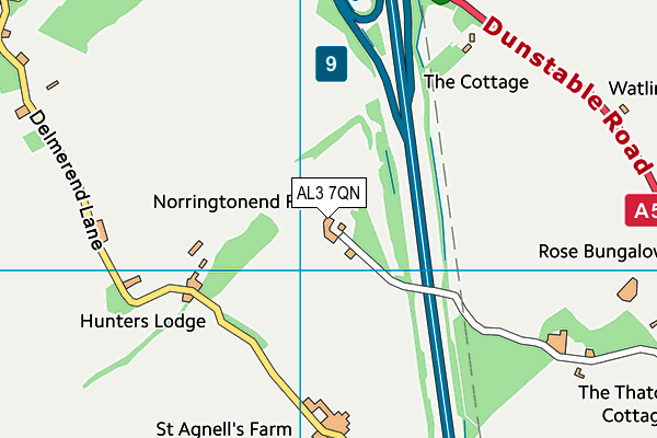AL3 7QN map - OS VectorMap District (Ordnance Survey) AL3 7QN map - OS VectorMap District (Ordnance Survey)
