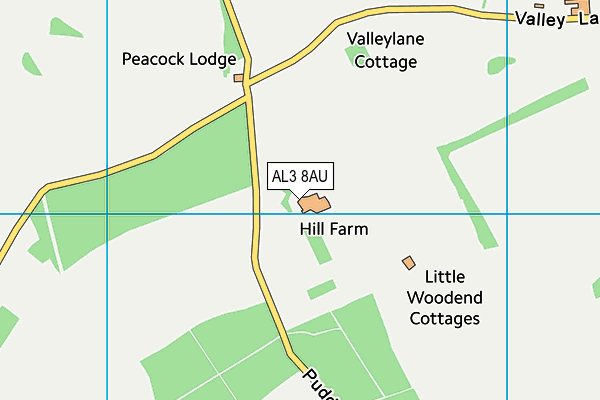 AL3 8AU map - OS VectorMap District (Ordnance Survey) AL3 8AU map - OS VectorMap District (Ordnance Survey)