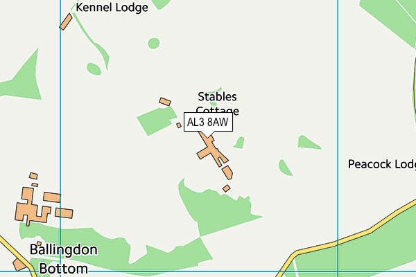 AL3 8AW map - OS VectorMap District (Ordnance Survey) AL3 8AW map - OS VectorMap District (Ordnance Survey)