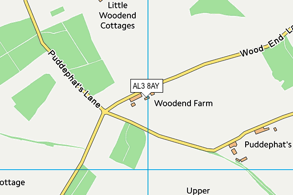 AL3 8AY map - OS VectorMap District (Ordnance Survey) AL3 8AY map - OS VectorMap District (Ordnance Survey)