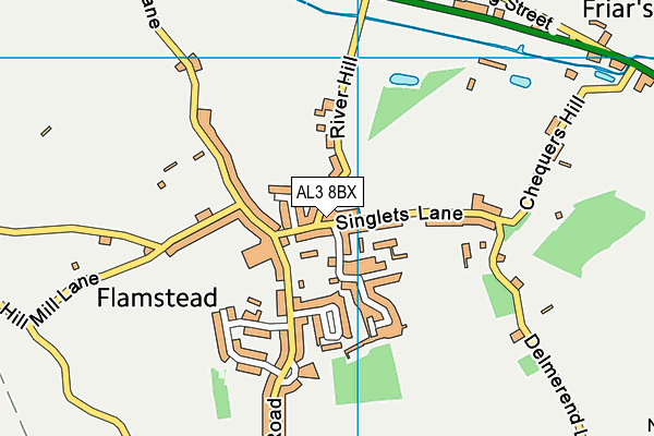 AL3 8BX map - OS VectorMap District (Ordnance Survey) AL3 8BX map - OS VectorMap District (Ordnance Survey)