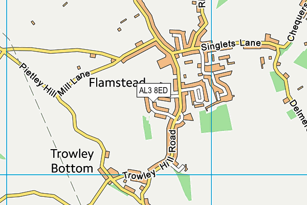 AL3 8ED map - OS VectorMap District (Ordnance Survey) AL3 8ED map - OS VectorMap District (Ordnance Survey)