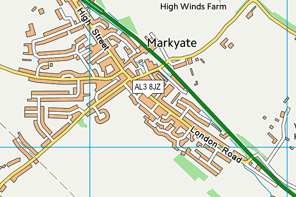 AL3 8JZ map - OS VectorMap District (Ordnance Survey) AL3 8JZ map - OS VectorMap District (Ordnance Survey)
