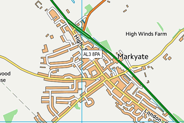 AL3 8PA map - OS VectorMap District (Ordnance Survey) AL3 8PA map - OS VectorMap District (Ordnance Survey)