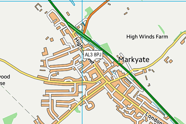 AL3 8PJ map - OS VectorMap District (Ordnance Survey) AL3 8PJ map - OS VectorMap District (Ordnance Survey)