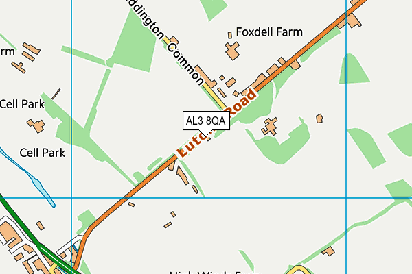 AL3 8QA map - OS VectorMap District (Ordnance Survey) AL3 8QA map - OS VectorMap District (Ordnance Survey)