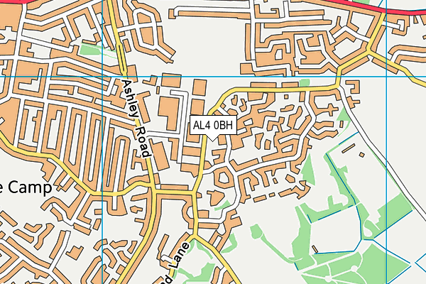 AL4 0BH map - OS VectorMap District (Ordnance Survey) AL4 0BH map - OS VectorMap District (Ordnance Survey)