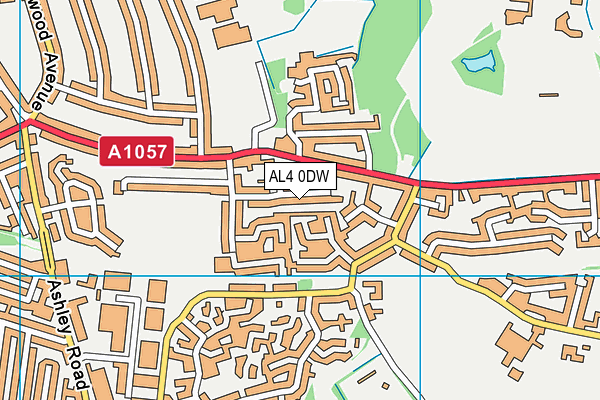 AL4 0DW map - OS VectorMap District (Ordnance Survey) AL4 0DW map - OS VectorMap District (Ordnance Survey)