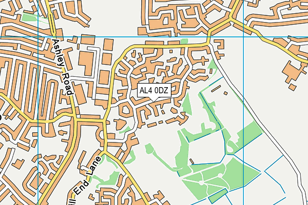 AL4 0DZ map - OS VectorMap District (Ordnance Survey) AL4 0DZ map - OS VectorMap District (Ordnance Survey)