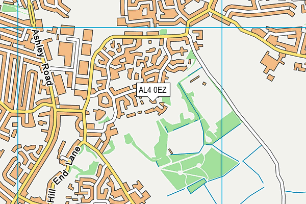 AL4 0EZ map - OS VectorMap District (Ordnance Survey) AL4 0EZ map - OS VectorMap District (Ordnance Survey)