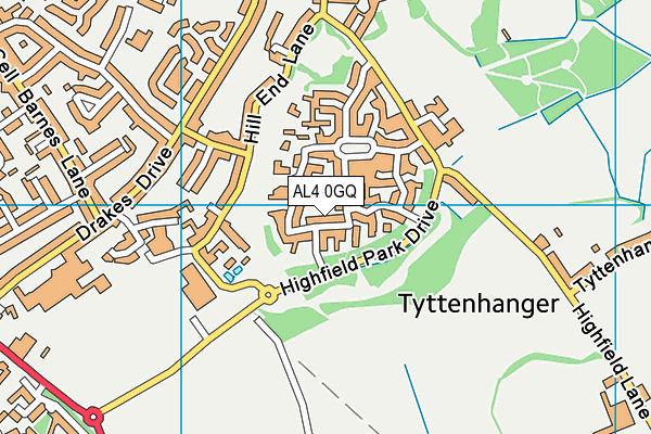 AL4 0GQ map - OS VectorMap District (Ordnance Survey) AL4 0GQ map - OS VectorMap District (Ordnance Survey)