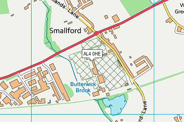AL4 0HE map - OS VectorMap District (Ordnance Survey) AL4 0HE map - OS VectorMap District (Ordnance Survey)
