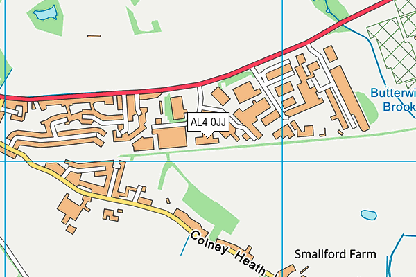 AL4 0JJ map - OS VectorMap District (Ordnance Survey) AL4 0JJ map - OS VectorMap District (Ordnance Survey)