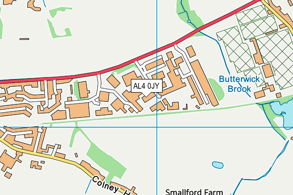 AL4 0JY map - OS VectorMap District (Ordnance Survey) AL4 0JY map - OS VectorMap District (Ordnance Survey)