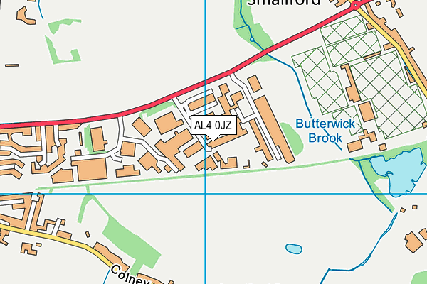 AL4 0JZ map - OS VectorMap District (Ordnance Survey) AL4 0JZ map - OS VectorMap District (Ordnance Survey)