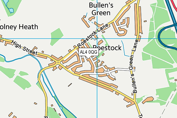 AL4 0QG map - OS VectorMap District (Ordnance Survey) AL4 0QG map - OS VectorMap District (Ordnance Survey)