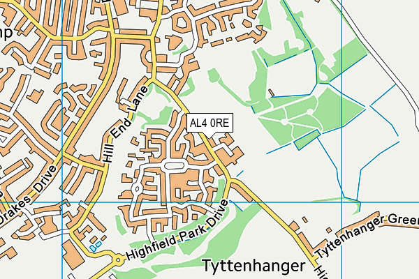AL4 0RE map - OS VectorMap District (Ordnance Survey) AL4 0RE map - OS VectorMap District (Ordnance Survey)
