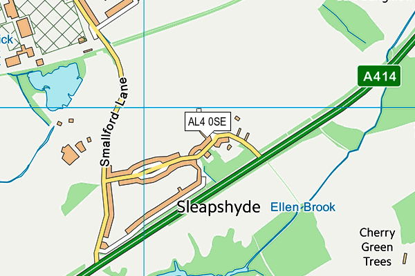 AL4 0SE map - OS VectorMap District (Ordnance Survey) AL4 0SE map - OS VectorMap District (Ordnance Survey)