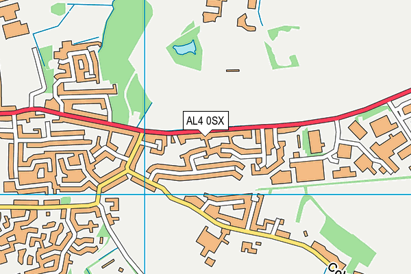 AL4 0SX map - OS VectorMap District (Ordnance Survey) AL4 0SX map - OS VectorMap District (Ordnance Survey)