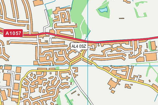 AL4 0SZ map - OS VectorMap District (Ordnance Survey) AL4 0SZ map - OS VectorMap District (Ordnance Survey)