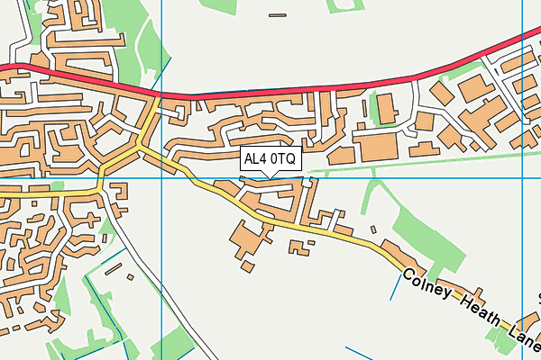 AL4 0TQ map - OS VectorMap District (Ordnance Survey) AL4 0TQ map - OS VectorMap District (Ordnance Survey)