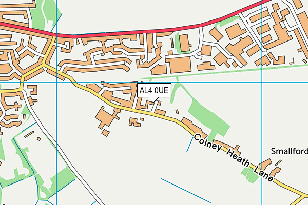 AL4 0UE map - OS VectorMap District (Ordnance Survey)