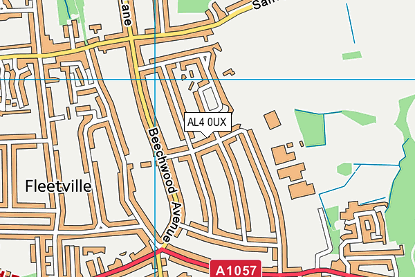 AL4 0UX map - OS VectorMap District (Ordnance Survey) AL4 0UX map - OS VectorMap District (Ordnance Survey)