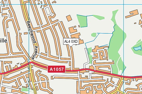 AL4 0XD map - OS VectorMap District (Ordnance Survey) AL4 0XD map - OS VectorMap District (Ordnance Survey)