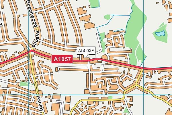AL4 0XF map - OS VectorMap District (Ordnance Survey) AL4 0XF map - OS VectorMap District (Ordnance Survey)