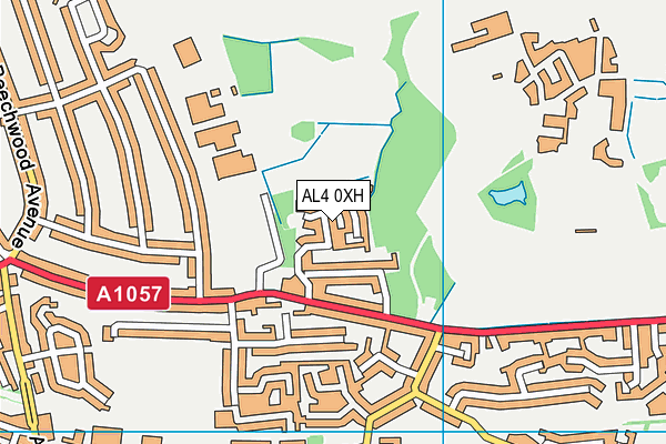 AL4 0XH map - OS VectorMap District (Ordnance Survey) AL4 0XH map - OS VectorMap District (Ordnance Survey)