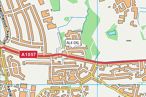 AL4 0XL map - OS VectorMap District (Ordnance Survey)
