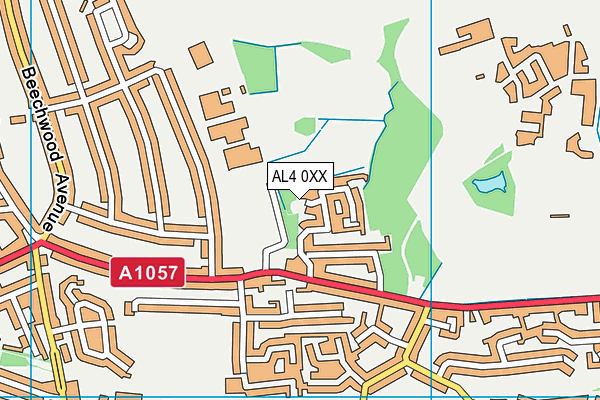 AL4 0XX map - OS VectorMap District (Ordnance Survey) AL4 0XX map - OS VectorMap District (Ordnance Survey)