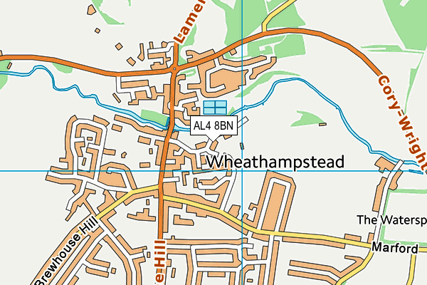 AL4 8BN map - OS VectorMap District (Ordnance Survey) AL4 8BN map - OS VectorMap District (Ordnance Survey)
