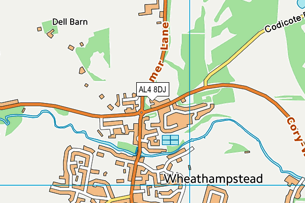 AL4 8DJ map - OS VectorMap District (Ordnance Survey) AL4 8DJ map - OS VectorMap District (Ordnance Survey)