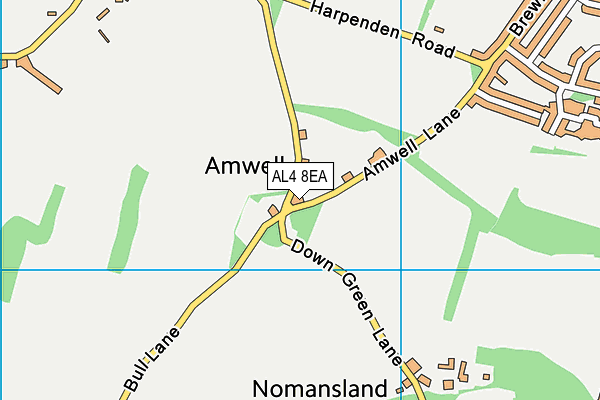 AL4 8EA map - OS VectorMap District (Ordnance Survey) AL4 8EA map - OS VectorMap District (Ordnance Survey)