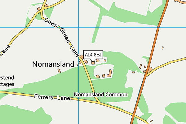 AL4 8EJ map - OS VectorMap District (Ordnance Survey)