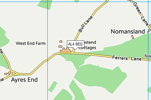 AL4 8EQ map - OS VectorMap District (Ordnance Survey)