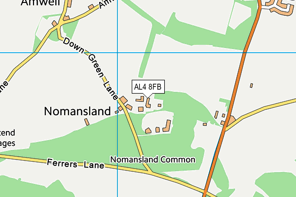 AL4 8FB map - OS VectorMap District (Ordnance Survey)